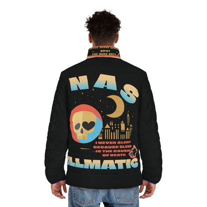 CACTUS NERDS NAS ILLMATIC Men's Puffer Jacket