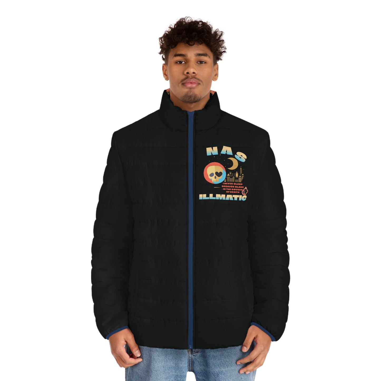 CACTUS NERDS NAS ILLMATIC Men's Puffer Jacket