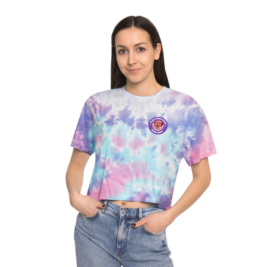 Cactus Nerds Women Play Some Music Shirts Tie-Dye Crop Tee