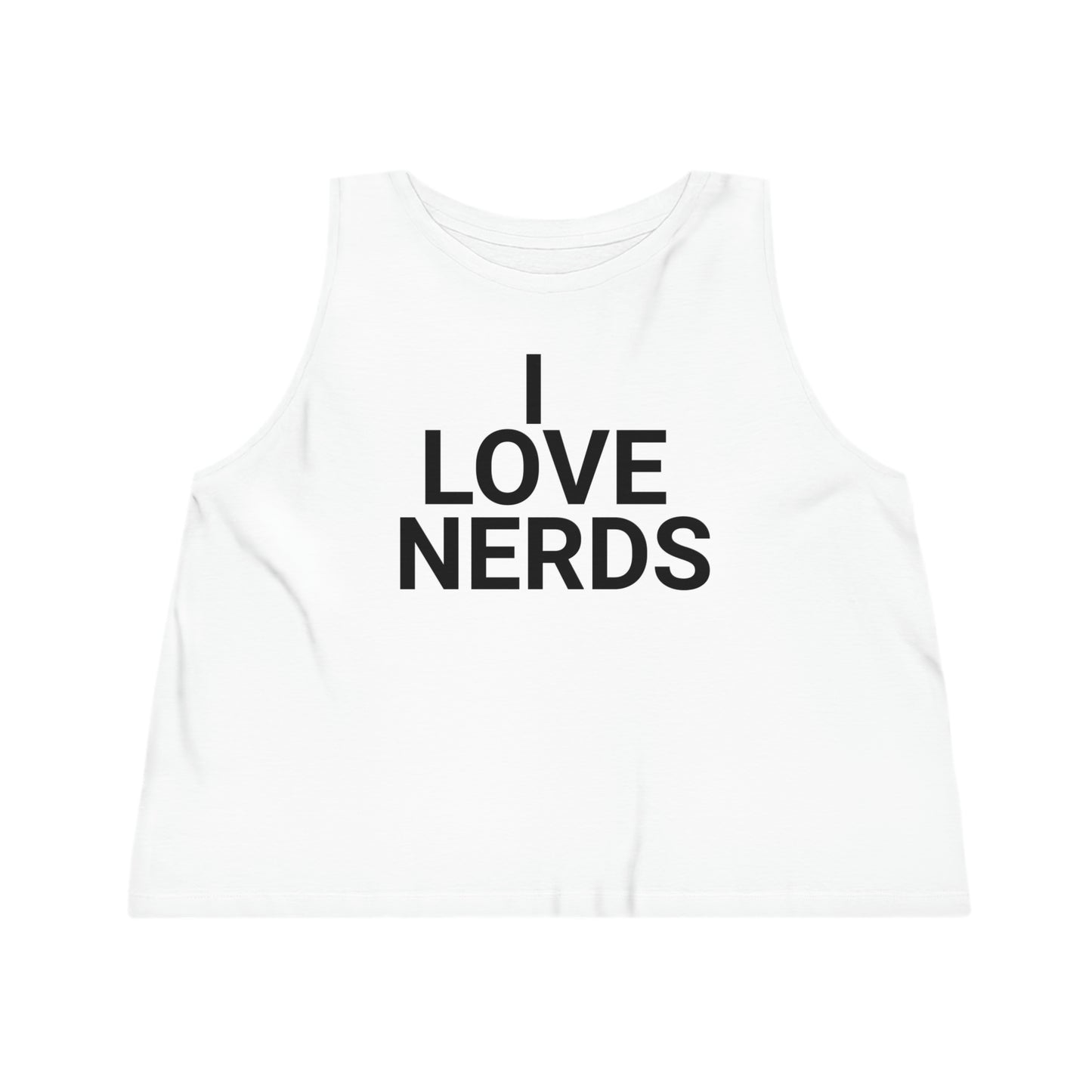 CACTUS I LOVE NERDS Women's Dancer Cropped Tank